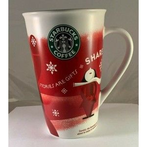 Starbucks 2010 Christmas Holiday "Stories are Gifts Share" Tall Mug 16oz